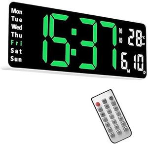 AADGEX Digital Green White Clock