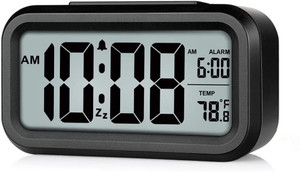timegyro Digital Black Clock