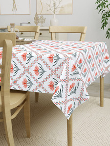 HappyKraft Cotton 4 Seater Orange Table Cover - Image 1