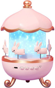 कैन्डकडिनेमिक्स Bunny’s Carousel Rotating LED Night Light नाइट लैम्प