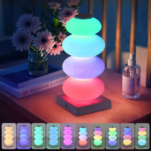 EMERGE Aesthetic Stacked Pebble Lamp Table Lamp Price in India - Buy ...