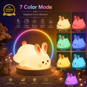 TechPride Rechargeable Silicone Rabbit Night Light - Image 1