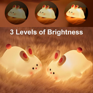RUTSHRA Rabbit Night Silicon Light Rechargeable Changing Night Lamp ...