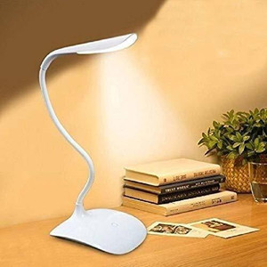 GLINTAC Powerful Rechargeable Emergency Table Lamp / Student Reading Light (White) Table Lamp