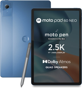 MOTOROLA pad 60 neo 8 GB RAM 128 GB ROM 11inch inch with Wi-Fi Only Tablet (Malibu Blue)