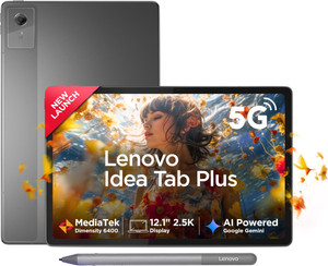 Lenovo Idea Tab Plus with Pen 12 GB RAM 256 GB ROM 12.1 inch with Wi-Fi+5G Tablet (Luna Grey)