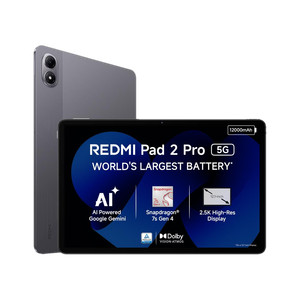 REDMI Pad 2 Pro 5G 8 GB RAM 128 GB ROM 12.1 inch with Wi-Fi+5G Gaming Qualcomm Snapdragon 7s Gen 4 Tablet (Graphite Grey)