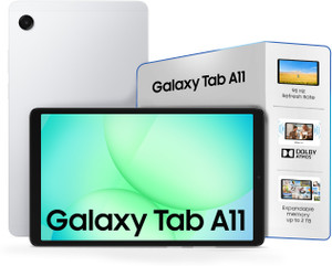 Samsung Galaxy Tab A11 4 GB RAM 64 GB ROM 8.7 inch with Wi-Fi Only Gaming MediaTek Helio G99 Tablet (Silver)