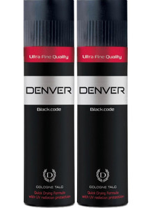 DENVER Black Code Cologne Talc Combo(Pack of 2)