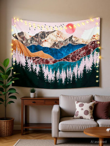 PALAY Sunset Forest Tree Mountain Tapestry - Image 6