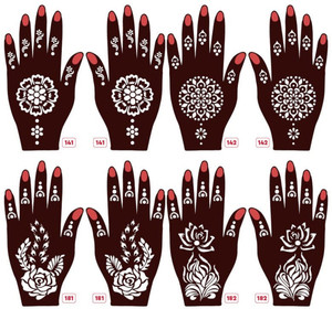 KICKWIX Henna Tattoo Stencil Women Girls Hand Finger Paint Temporary Tattoo