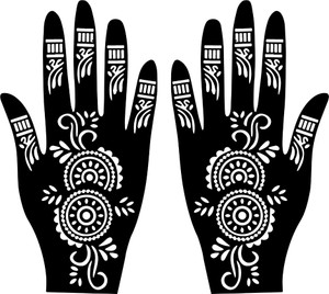 Sanfe Mehndi Stencil | Full Hand Set, Henna Tattoo Stencil/ Sticker