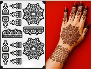Rosh Fashion Henna Tattoo Mehandi Stencil For Female hands bridal