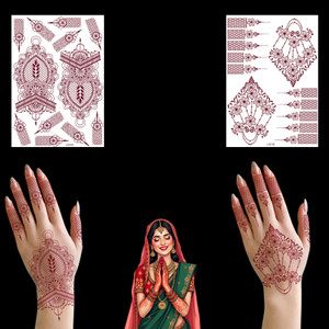 RoopSaga Roopsaga Temporary Henna Tattoo Stickers Mehndi Tattoo For Women
