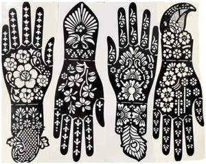 ARSRA Best mehndi tattoo stickers women and girls full hand design