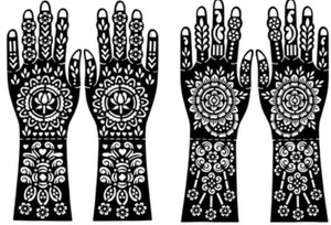 akkad Reusable Mehndi Hand Stencil Template for Women & Girls