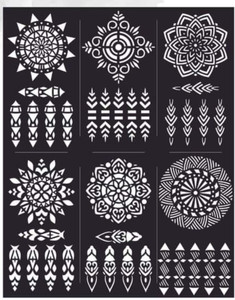 akkad HEENA MEHANDI TATTOO STENCIL STICKER DESIGN