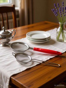 winger RED Strainer for Kitchen, Chhalni Food Strainers, Small Strainer,Tea Strainer Tea Strainer