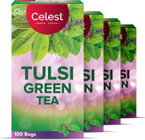 Celest Tulsi Green, 400 Tea Bags | Green Tea - Tulsi | Green Tea | Tulsi Green Tea Bags Box