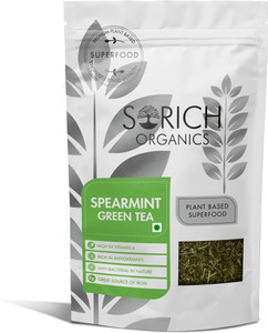 Sorich Organics Spearmint Green Tea for PCOS Weight Loss Boosts Immunity Green Tea Pouch