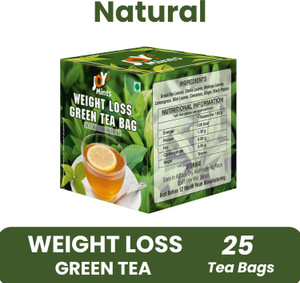 joy mints Weight Loss Green Tea with Moringa | 100 % Real Ingredients | Immunity Booster Unflavoured Herbal Tea Bags Box
