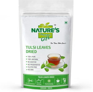 Nature's Precious Gift Tulsi Leaves Dried, Tulsi Tea, Holy Basil - 100 GM Tulsi Herbal Tea Pouch