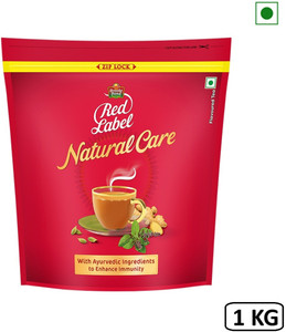 Red Label Natural Care Mulethi, Ginger, Cardamom, Tulsi, Ashwagandha Tea Pouch