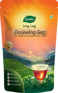 Groolo Long Leaf Darjeeling Tea, 100g Black Tea Pouch