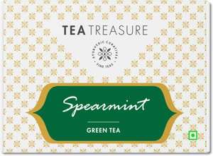 TeaTreasure Spearmint Green Tea 50 Tea Bags Green Tea Box