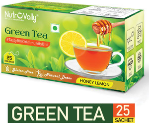 NutroVally Lemon Honey Green Tea for weight loss with Premium tea leaves Lemon, Honey Green Tea Bags Box