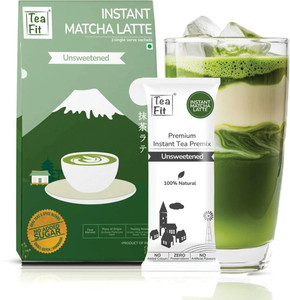 TeaFit Premium Zero Sugar Instant Matcha Latte Pack of 3 Sachets Matcha Tea Box