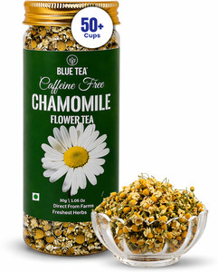 BLUE TEA Chamomile Tea - 30g - 30+ Cups | SLEEP & RELAXATION | Caffeine Free - Flower Tea Chamomile Herbal Tea Plastic Bottle