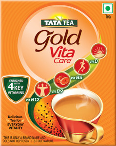 Tata Tea Gold VitaCare, With Vitamin D, Vitamin B6, Vitamin B9, Vitamin B12 Tea Box