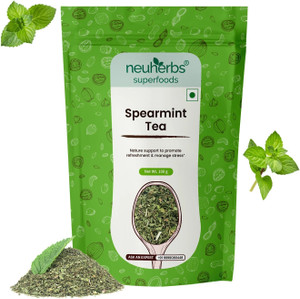 Neuherbs Spearmint Tea To Promote Refreshment & Manage Stress | Caffeine Free Mint Herbal Tea Plastic Bottle