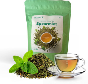 Tea Troops Spearmint Herbal Tea | Caffeine-Free | Digestion, Stress & Sleep Support Mint Herbal Tea Pouch