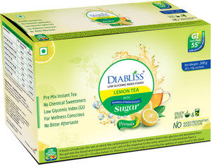 DiaBliss Herbal Lemon Tea - Low Gi - Sachet Box Lemon Yellow Tea Pouch