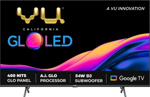 Vu GloLED 108 cm (43 inch) Ultra HD (4K) LED Smart Google TV 2022 Edition with DJ Subwoofer 84W