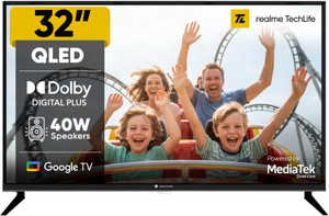 realme TechLife 80 cm (32 inch) QLED HD Ready Smart Google TV
