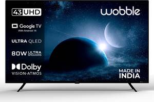 Wobble X Series 108 cm (43 inch) QLED Ultra HD (4K) Smart Google TV with MEMC Dolby Vision| 80W Dolby Atmos |ALLM 120Hz VRR WB43QDXGU2875T24