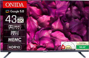 ONIDA Nex G 108 cm (43 inch) Ultra HD (4K) LED Smart Google TV 2025 Edition with Dolby Digital & MEMC