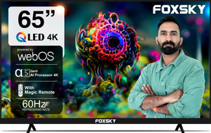 Foxsky 165 cm (65 inch) QLED Ultra HD (4K) Smart Google TV with Dolby Audio, HDR10 ( 2024)