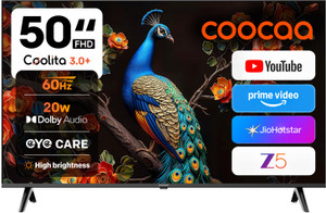 Coocaa S4U Plus 126 cm (50 inch) Full HD LED Smart Coolita TV with Dolby Audio| Narrow Frame Design| Eye Care Technology| 300+ Live Channels| Voice Control by Coolink App