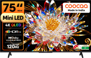 Coocaa MINI75Q 189 cm (75 inch) Ultra HD (4K) Mini LED Smart Google TV 2026 Edition with Dolby Vision & Dolby Atmos 120Hz Refresh Rate ALLM & MEMC Wide Colour Gamut 36W Sound Output 32 GB Storage