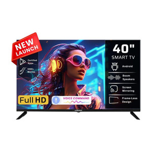 Uniboom 102 cm (40 inch) Full HD LED Smart Android TV with Voice Control App | 500+ Movies | 1000+ Certified Apps | Profile Mode| Aura Vision | Mobile Cast