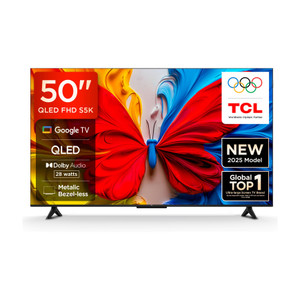 TCL S5K 126 cm (50 inch) QLED Full HD Smart Google TV with 100% Color Volume Plus , 28W Dolby Audio , Google Assitant , Chromecast built-in ,Metallic Bezel-less , Slim Design
