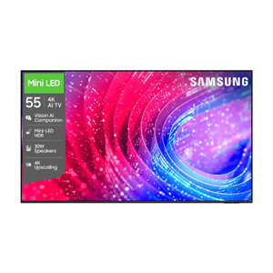 Samsung Vision AI 138 cm (55 inch) Ultra HD (4K) Mini LED Smart Tizen TV 2026 Edition with Vision AI Companion 30W Powerful Speakers Mini LED HDR Pure Spectrum Color 4K Upscaling Color Booster Samsung Knox Security 150+ Free Channels Dynamic Sound Pack