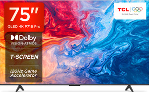 TCL P71B Pro 189 cm (75 inch) QLED Ultra HD (4K) Smart Google TV Hands Free Voice Control |Dolby Vision- Atmos | DTS Virtual : X, ONKYO 2.1ch |120Hz Game Accelerator (75P71B Pro)