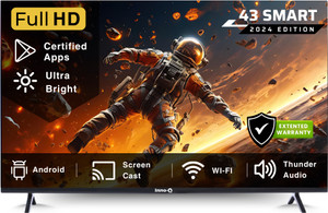 InnoQ Spectra 108 cm (43 inch) Full HD LED Smart Android TV with 30W Boom Speakers | 1000+ Smart Apps - Games | Mobile Screen Connect | Pixel Enhancer