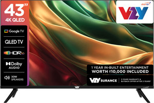 VZY 43 Inch QLED 4K Smart Google TV @ 21,831