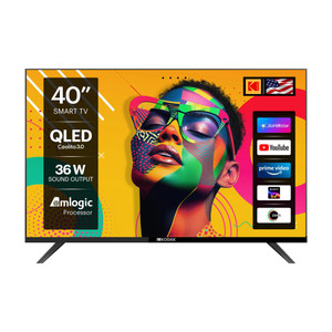 KODAK QLED SE 100 cm (40 inch) QLED Full HD Smart Linux TV with 36 W Surround Sound | 2 Speakers | 400 Nits Brightness| Web Browser | Sports Mode | Bezel - Less Design Online at best Prices In India